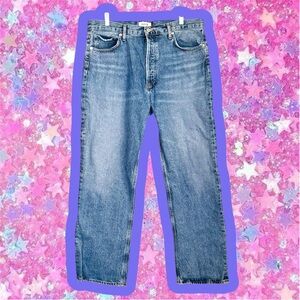 Agolde jeans sz 33 denim pants high waist straight wide oversized iconic 90s Y2K